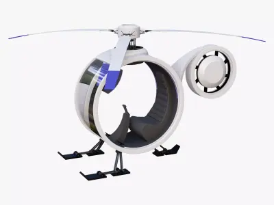 Personal Single Seat Helicopter M1 3D model