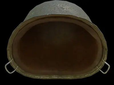 US M1 Helmet ruined Low-poly 3D model