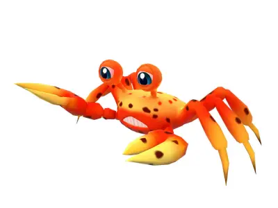 Johnson Fresh Crab Animated  Low-poly 3D model