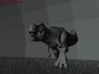 T-Rex Rigged And Animated Low-poly 3D model
