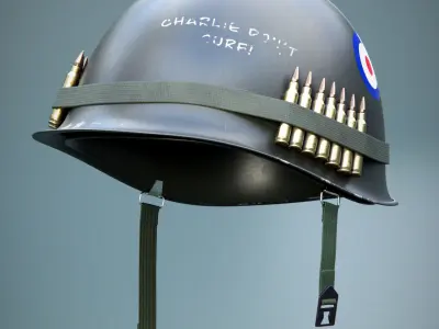 M1 Army Helmet 3D model