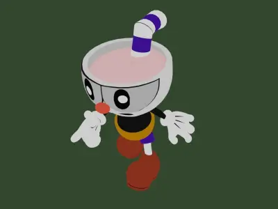 Mr Cup Low-poly 3D model