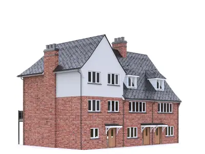 English Brick House 15 Low-poly 3D model