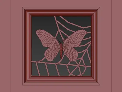 butterfly Poly color 3D model