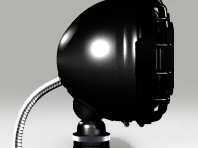 OFF ROAD FOG LIGHT 1 BLACK 3D model