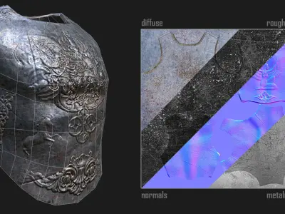 Medieval Armour Low-poly 3D model purchase