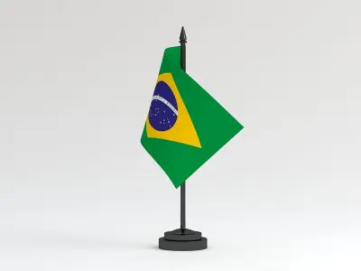 Table Flag Brazil 3D model