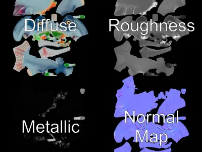 Cartoon Angler Fish D Model Pack Low-poly 3D model