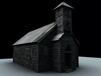 Old Church Low-poly 3D model