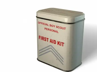 First aids kit 5 Low-poly 3D model