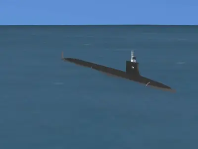 Virginia Class SSN 774 USS Virginia 3D model