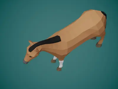 Stylized HORSE Free low-poly 3D model