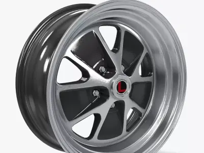 Legendary Wheel Co Styled Alloy Wheel Cahrcoal Machined 3D model