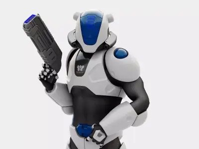 CYBER SOLDIER R-500 RIGGED 3D model
