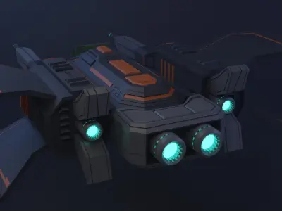 Space Fighter Low-poly 3D model