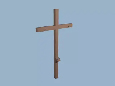 Wood Cross - Cruz de Madeira Low-poly 3D model