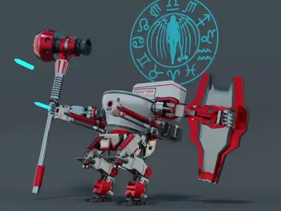 Mech Of Fun Low-poly 3D model