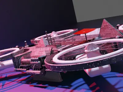 Fighter Drone by Art SSFK Low-poly 3D model