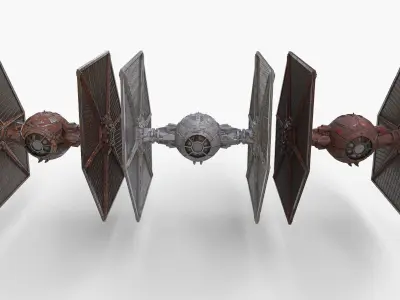 Star Wars Imperial Tie Fighter Low-poly 3D model
