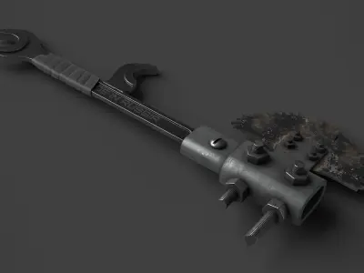 Modifiable Strike Weapon 12 Low-poly 3D model
