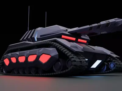 Tank - Scifi - Terminator Mk1 Low-poly 3D model