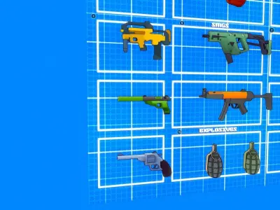 Stylize Low Poly Weapon Pack Low-poly 3D model