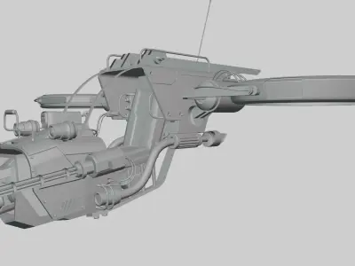 Drone robot with two wings Free 3D model