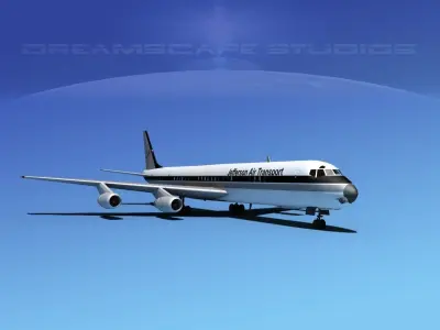 Douglas DC-8-63 JAT 3D model