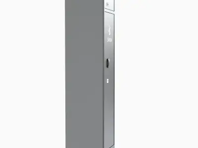 S2 8 Gun Safe 3 PIN closed 3D model