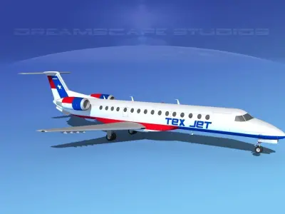 Embraer ERJ-140 Texair 3D model