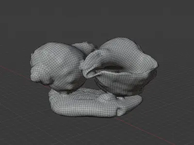 Sea shell ashtray Free low-poly 3D model