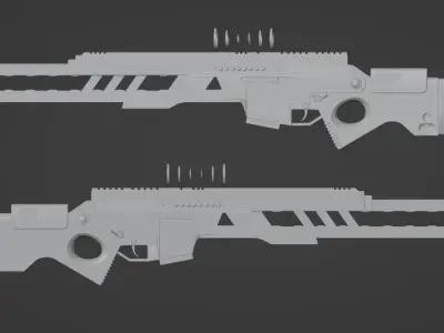 Murder Drones Uzi Railgun 3d model Free 3D model