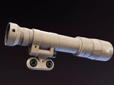 Scout Flashlight M640 Low-poly 3D model