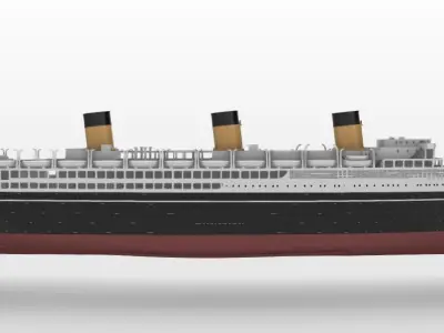Print ready SS L ATLANTIQUE ocean liner 3D print model