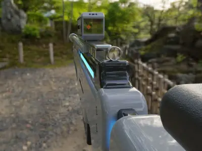 Scifi Sniper Pulse  Low-poly 3D model