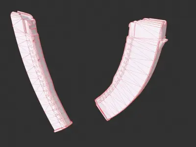 45 Rounds AK Magazine Low-poly 3D model