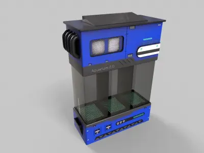Sci-Fi Aquarium V1- 004 Low-poly 3D model