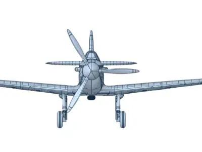 Supermarine Spitfire 1 by 24 Scale 3D Printable Model 3D print model