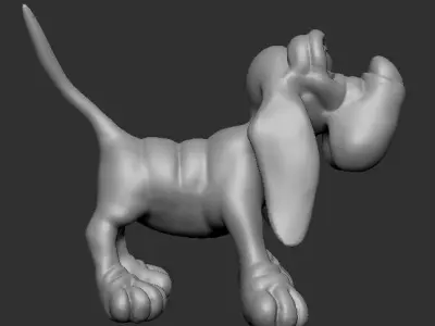dog hig-poly 3D model