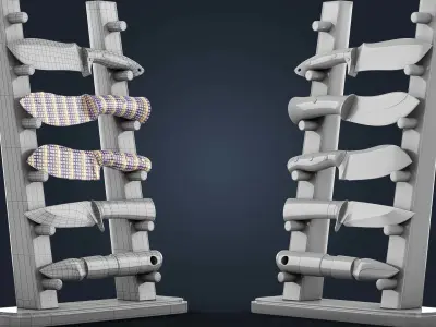 40 Knife Base Mesh Vol 02 Game Ready Low-poly 3D model