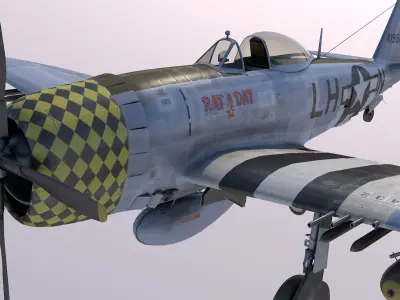 Republic P-47D Thuderbolt Rat a Dat 3D model