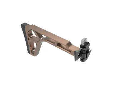 SKELETON STOCK WITH BRACE ADAPTER TO PICATINNY RIS 3D print model