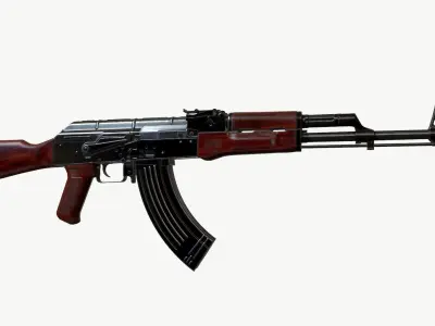 AKM AK-47 AK-74 Low-poly 3D model