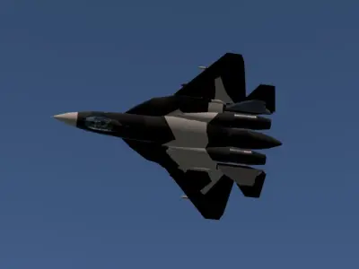 SU-57 Felon 3D Model Low-poly 3D model