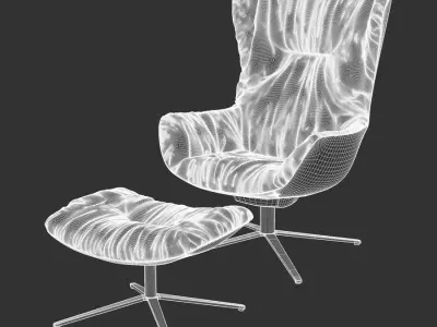  Replica Freifrau Doze Armchair Model, Cool Brown 