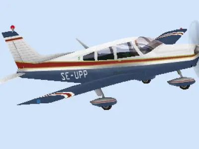 Piper Warrior II Low-poly 3D model