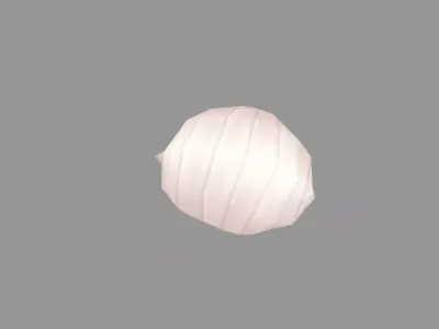 Cartoon silkworm pupa Low-poly 3D model