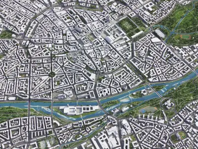 Munich Low-poly 3D model