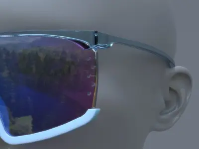 KENZO style fashion glasses 3D model