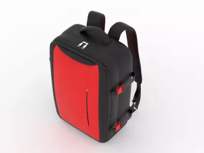 Backpack bag baggage Low-poly 3D model